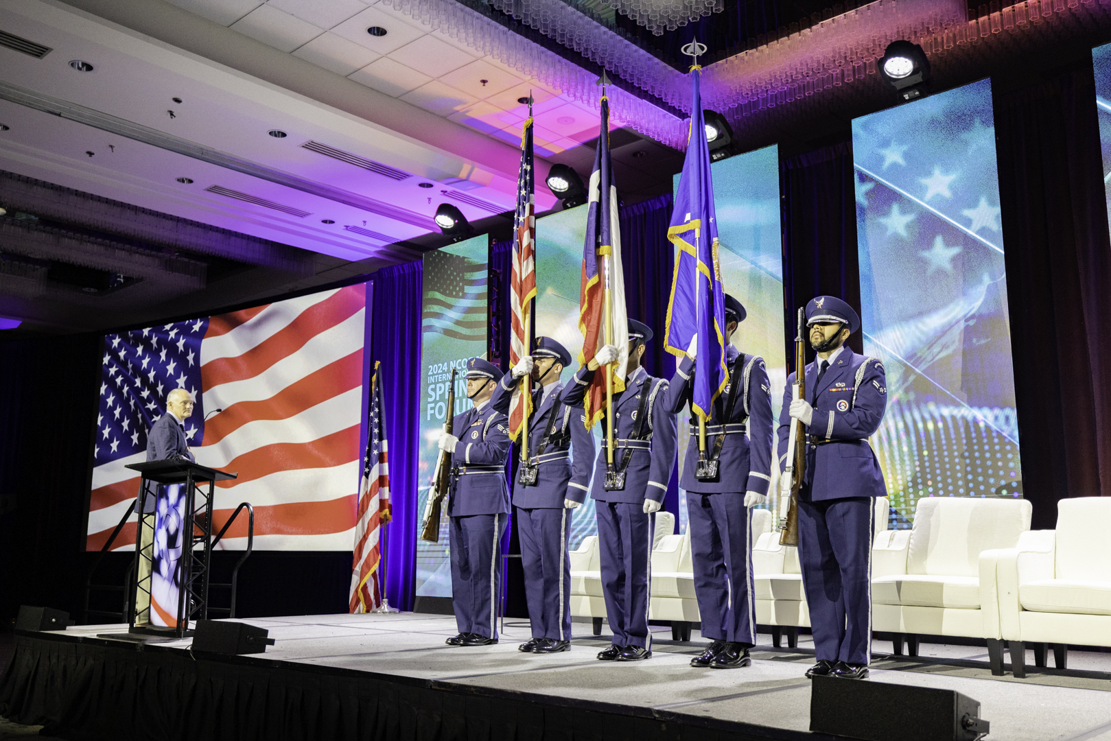 Color guard at Spring Forum Day 2024